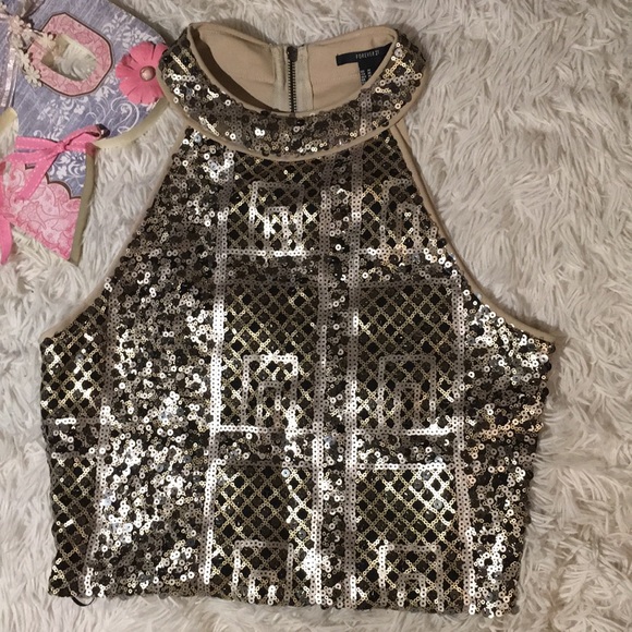 Forever 21 Tops - 🆕 Sparkly Crop Top Medium